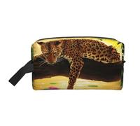 Sac de rangement imprimé phare de plage - Trousse de toilette de voyage durable, pochette de rangement portable pour maquillage et cosmétiques avec fermeture éclair, Animals Tigre., Taille unique