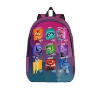 Sac de rangement Inside Out Emotions Inside Out 2 pour femmes Rangement de collations Pour le travail Pour les cadeaux Sac à livres rétro lavable Noir