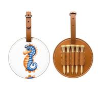 Sac de rangement intéressant marron hippocampe pour tees de golf - Facile à transporter et plus efficace pour jouer au golf