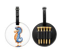 Sac de rangement intéressant pour tees de golf hippocampe noir - Facile à transporter et plus efficace pour jouer au golf