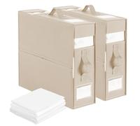 Sac de Rangement Literie, Sac de Rangement Literie Avec Cadre de Marquage, Sac de Rangement Draps Grande Capacité, Adapté Pour Ranger Draps, Vêtements, Taies D'oreiller, Couvertures (Riz)