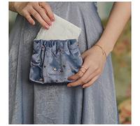 Sac de rangement Maquillage Pochette Mini Lipstick Sac Velvet Sac à cosmétiques Fille Femme Make Up Organisateur Sac Sanitaires Sacs Sacs Boît de toilette Sac de beauté Grand sac de rangement(Blue Wit