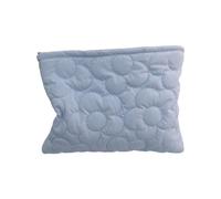 Sac de rangement matelassé pour maquillage, trousse de toilette, organisateur de maquillage pour soins personnels, sac à main isotherme de couleur unie, bleu ciel, Beauté de masse