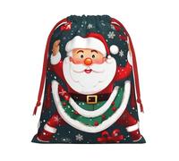 Sac de rangement « Merry Christmas Santa Claus » - Pour fête d'anniversaire, vacances, peut également être utilisé pour le rangement quotidien