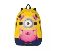 Sac de rangement Minions Twintails rétro lavable Moi, moche et méchant Minions pour homme femme anniversaire sac léger pour ordinateur portable lycée Noir