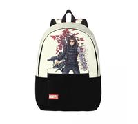 Sac de rangement multi-compartiments pour cadeaux, sac à dos unisexe à double usage, Marvel Captain America, le Soldat de l'hiver, pour pique-nique de week-end Noir