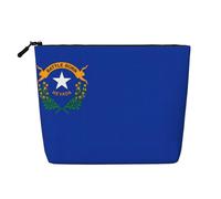 Sac de rangement multifonction avec fermeture éclair - Motif drapeau de l'État du Nevada - Pour voyage, voyage d'affaires, maison, maquillage, Noir , Taille unique