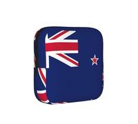 Sac de rangement multifonction avec imprimé drapeau de la Nouvelle-Zélande, sac de rangement doux pour la peau, sac réutilisable pour tampon pour femme