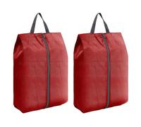 Sac de rangement multifonction en tissu avec poignée de transport, pratique et résistant à la poussière pour la gym, le sport, les voyages, Rouge