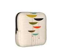 Sac de rangement multifonction imprimé moderne du milieu du siècle, sac de rangement doux pour la peau, sac réutilisable pour tampon pour femme