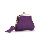 Sac de rangement multifonctionnel avec baiser - Joli porte-monnaie - Petit portefeuille - Pochettes pour pièces de monnaie - En cuir avec baiser, violet, Beauté de masse