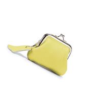 Sac de rangement multifonctionnel avec baiser - Joli porte-monnaie - Petit portefeuille - Pochettes pour pièces de monnaie - En cuir avec baiser, jaune, Beauté de masse