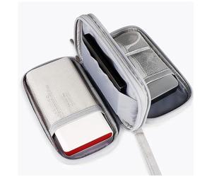 Sac de rangement multifonctionnel for câbles de données, organisateur d'accessoires numériques de voyage, banque d'alimentation, écouteurs, disque dur, housse de protection Organisateur De CâBles(Gray