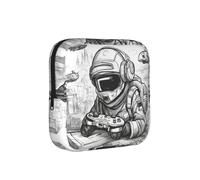 Sac de rangement multifonctionnel monochrome style esquisse de jeu imprimé sac pad sac doux pour la peau poche périodique réutilisable sac tampon pour femme