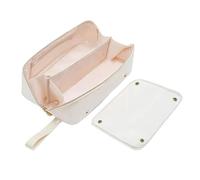Sac de rangement multifonctionnel pour outils de coiffure avec doublure amovible résistante à la chaleur et poignée de suspension pour lisseur, organisateur de cosmétiques et de maquillage, riz