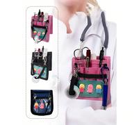 Sac de rangement multifonctionnel pour outils - Sac organisateur pliable en polyester durable, imprimé avec 3 designs de capsules mignons, avec plusieurs compartiments et une sangle d'épaule réglable,