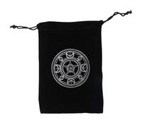 Sac de rangement mystérieux noir magique pour cartes de tarot