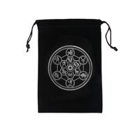 Sac de rangement mystérieux noir magique pour cartes de tarot - Pochettes durables pour cartes de tarot - Pour sagesse de sorcière, cartes de jeu de société, accessoires de cartes de tarot, sac cadeau