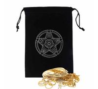 Sac de rangement mystérieux noir magique pour cartes de tarot - Pochettes durables pour cartes de tarot - Pour sagesse de sorcière, cartes de jeu de société, accessoires de cartes de tarot, sac cadeau