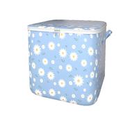 Sac de Rangement Non Tissé à Fermeture Éclair Panier de rangement de Couette Déménagement Bac de Rangement de Vêtements de Voyage de Grande Capacité pour Le rangement Des Vêtements (100L-Bleu)