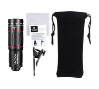 Sac de rangement - Objectif de téléphone portable - Objectif zoom - Appareil photo pour smartphone avec trépied et étui - Objectif HD pour & accessoires de photographie - Noir - Universel