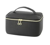 Sac de rangement portable à suspendre en polyester imperméable, idéal pour les voyages, le camping, les voyages d'affaires, trousse de toilette multifonction avec compartiments, Noir , Taille unique