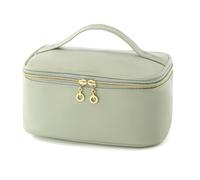 Sac de rangement portable à suspendre en polyester imperméable, idéal pour les voyages, le camping, les voyages d'affaires, trousse de toilette multifonction avec compartiments, Vert, Taille unique