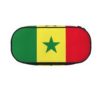 Sac de rangement portable avec motif drapeau du Sénégal avec compartiments à fermeture éclair