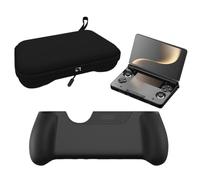 Sac de rangement portable avec poignée compatible avec Ayn Thor - Coque de protection en TPU - Protection complète pour console de jeu Ayn Thor à double écran (noir)