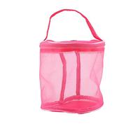 Sac de rangement portable Cylindre Mesh Wool Yarn Organisateur à main pratique pour tricotage de crochet de crochet oxford tissu violet rose rouge 14 x 13cm (Rose)