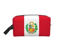 Sac de rangement portable de voyage imprimé drapeau du Pérou grande capacité en polyester 600D