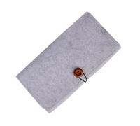 Sac de Rangement Portable en Feutre pour Switch, Housse de Protection pour Console de Jeu, étui Multifonction pour Carte de Jeu et câble de Chargement pour Switch (Gris)