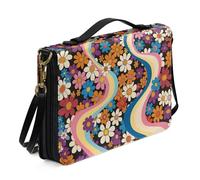 Sac De Rangement Portable for Livres Housse Pratique for Bibliques, Cahiers, Housse De Protection Personnalisable for Manuels Scolaires Idéal for L'église Et Les Trajets Quotidiens(Pattern J,25.9CM)