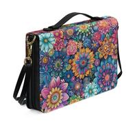 Sac De Rangement Portable for Livres Housse Pratique for Bibliques, Cahiers, Housse De Protection Personnalisable for Manuels Scolaires Idéal for L'église Et Les Trajets Quotidiens(Pattern K,23.4CM)