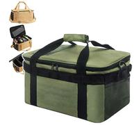 Sac De Rangement Portable Multifonction 22 L, SéParation IntéGréE en Trois Zones, éTanche Et RéSistant à l'usure, IdéAl pour Le Camping, Les Pique-Niques Et Les Barbecues,Green