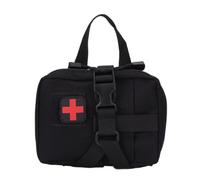 Sac de rangement portable pour bouteille de pilule, ceinture en nylon de voyage, sac de taille pour randonnée, kit de survie, Noir , Extérieur
