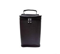 Sac de rangement portable pour bouteilles de gaz et accessoires de réchaud de camping avec rembourrage résistant aux chocs et poignées de transport confortables (petit noir)