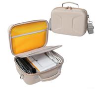 Sac de rangement portable pour imprimantes Kodak - Étui rigide en EVA robuste avec séparateurs réglables pour câbles de charge et encre 25 x 17,5 x 13 cm (kaki + jaune)