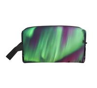 Sac de rangement portable pour maquillage avec peinture aurores boréales