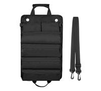Sac de rangement portable pour outils de voiture avec 4 poches zippées pour charpentiers