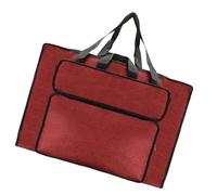 Sac de rangement portable pour peinture à l'aquarelle, planche à dessin, petit dossier d'art avec poignée pour œuvres d'art, toile, petit sac de rangement d'art, Rouge, Taille unique