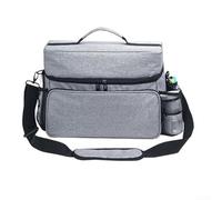 Sac de rangement portable pour peinture acrylique avec support de pinceau enroulable amovible, compartiment transparent imperméable, poches latérales en maille et design léger