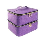 Sac de rangement portable pour vernis à ongles, maquillage avec poignée pour vernis à ongles, gloss à lèvres, huiles essentielles, utilisation à domicile en voyage, violet, Taille unique, Classique