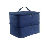 Sac de rangement portable pour vernis à ongles, maquillage avec poignée pour vernis à ongles, gloss à lèvres, huiles essentielles, utilisation à domicile en voyage, bleu foncé, Taille unique
