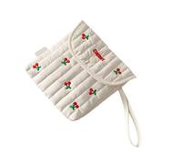 Sac de rangement pour accessoires de femme avec nœuds brodés de dessin animé, Petit, 15.5x15.6cm