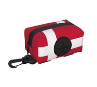 Sac de rangement pour animal domestique avec motif drapeau danois - Rangement pratique - Convient pour la laisse - Avec fermeture éclair - Facile à transporter lors de vos déplacements.
