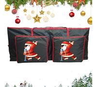 Sac de rangement pour arbre de vacances, organisateur étanche et robuste, conteneur spacieux pour décorations de Noël, lumières et décorations, solution de rangement réutilisable pour sous-sol, placar