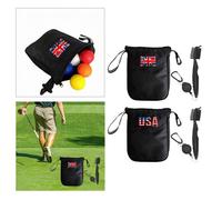 Sac De Rangement Pour Balles De Golf, Fermeture Éclair, Petit Support Portable, Pochette De Taille De Golf, Imperméable, Accessoires De Sports De Plein Air