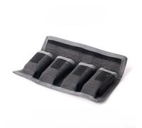 Sac de rangement pour batterie au lithium LP-E6/NP-FW50/EN-EL14 : étui en nylon imperméable avec rembourrage, 13,5 x 9,5 cm et 21 x 10 cm, gris (grand)