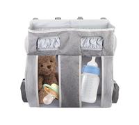 Sac de rangement pour bébé - Dimensions : environ 50 x 44 x 16 cm, grand suspendu pour lit bébé | Compartiments multiples pour couches, lingettes, serviettes, organiseur Oxford durable, rangeme